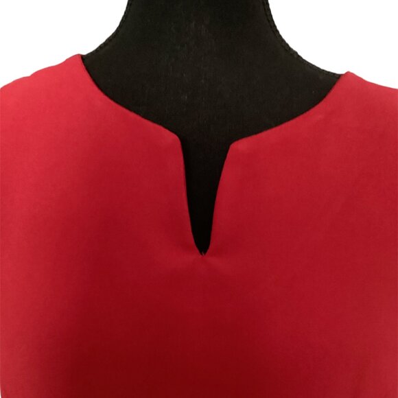 Tessuti Red Shift Dress - Lined - Size 10 - Picture 2 of 8